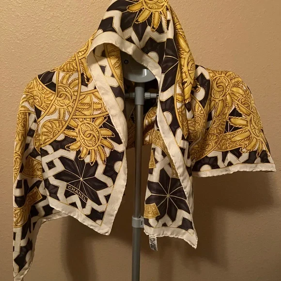 CHANEL | Accessories | Authentic Chanel Italian Silk Scarf
